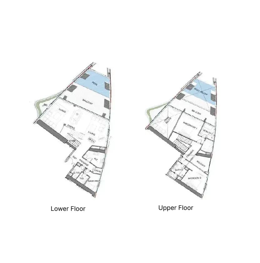 Safa One de Grisogono 2 BR floor plan - Safa Park, Dubai - by DAMAC