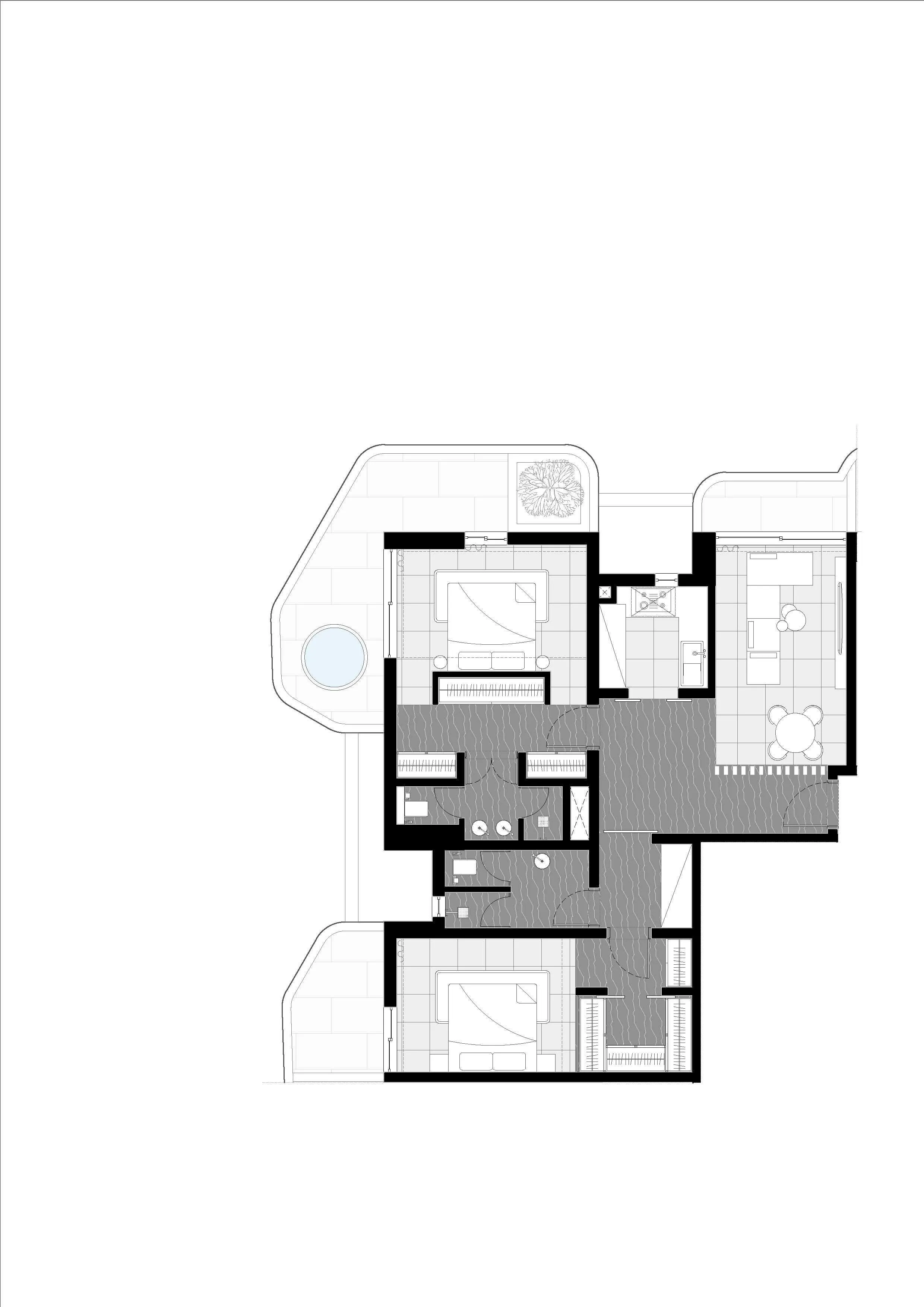 2 BR layout at Marea Residences