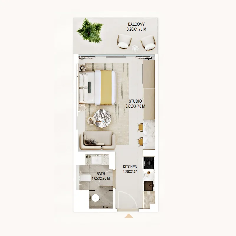 0 BR layout at Rabdan Gardens