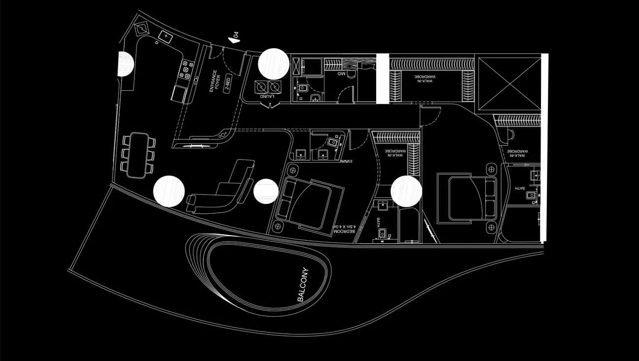 2 BR layout at Bugatti Residences by Binghatti
