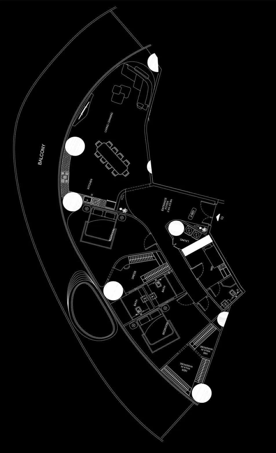 2 BR layout at Bugatti Residences by Binghatti