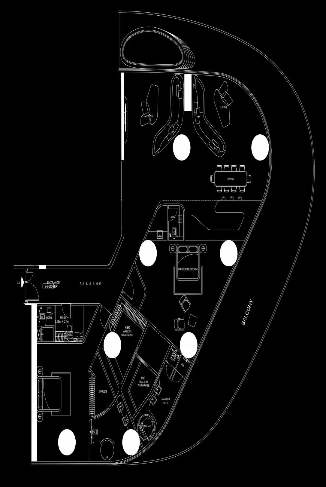 2 BR layout at Bugatti Residences by Binghatti