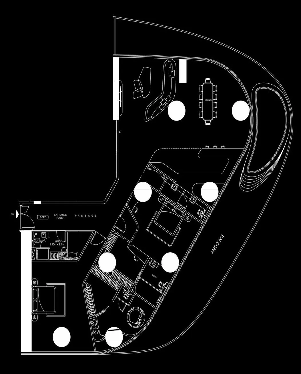 2 BR layout at Bugatti Residences by Binghatti