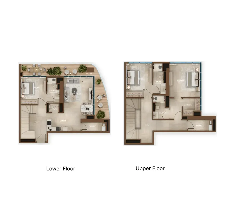 3 BR layout at Sky Hills Astra