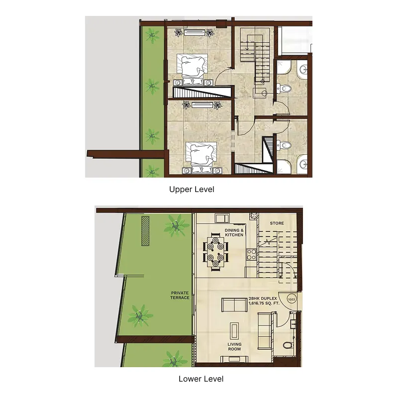 2 BR layout at Gateway by Premier Choice