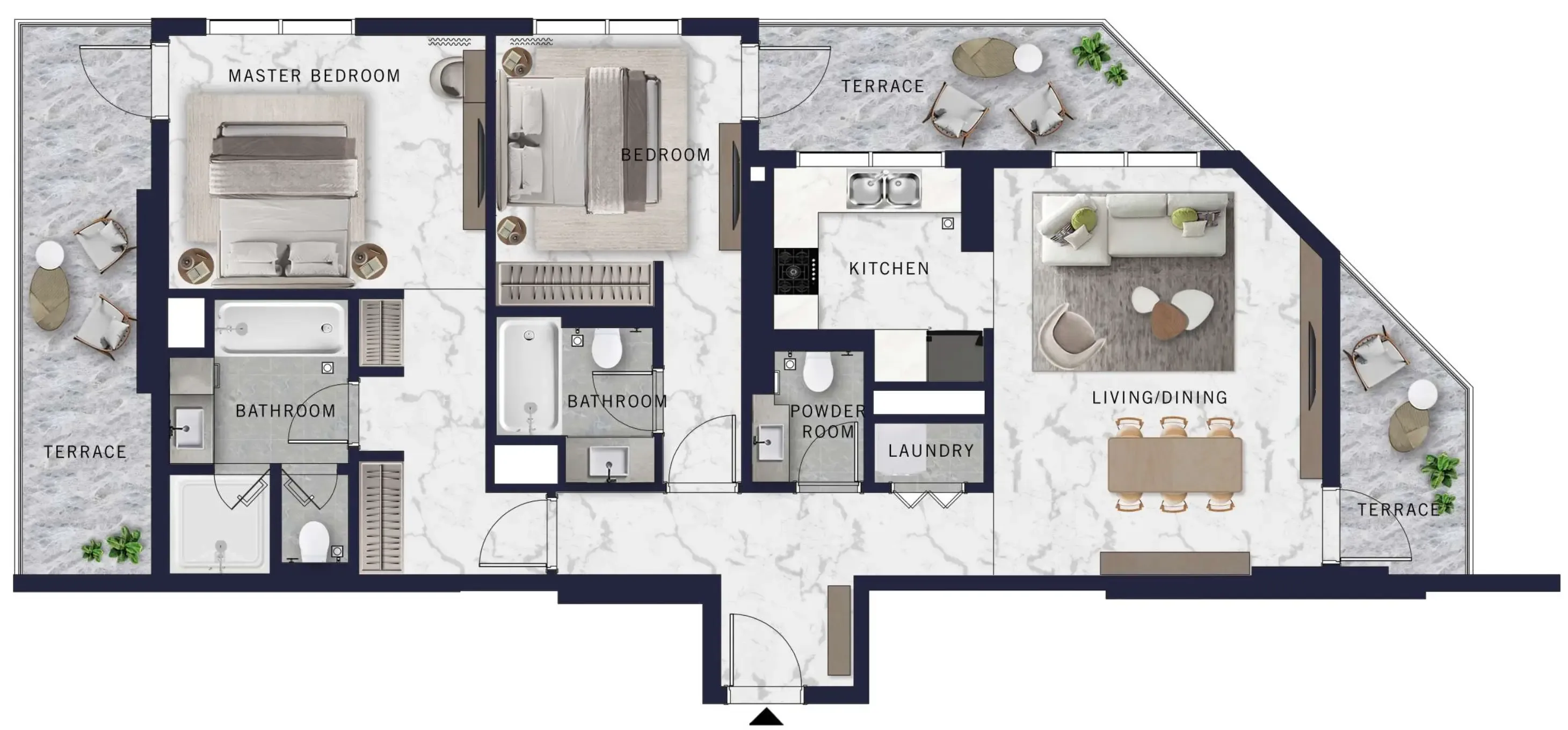 2 BR layout at DoubleTree by Hilton