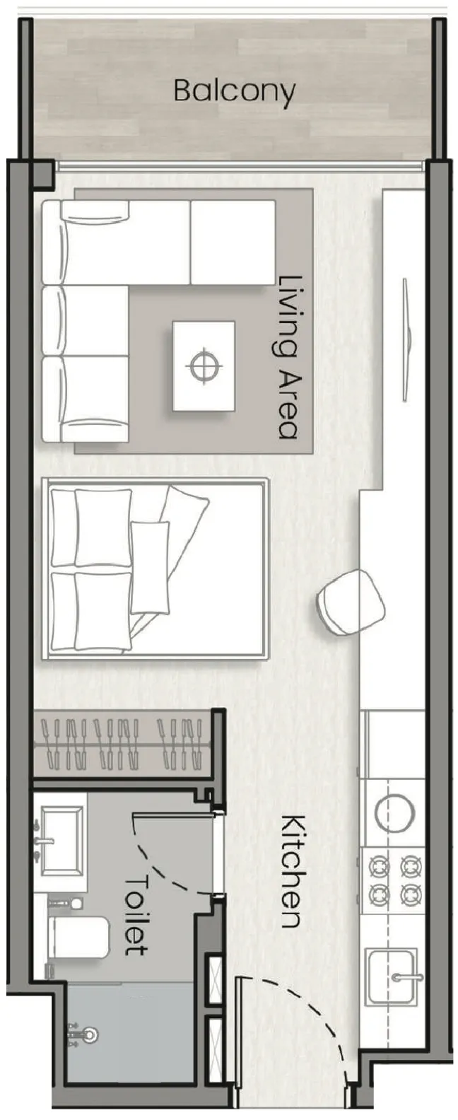0 BR layout at Havelock Heights