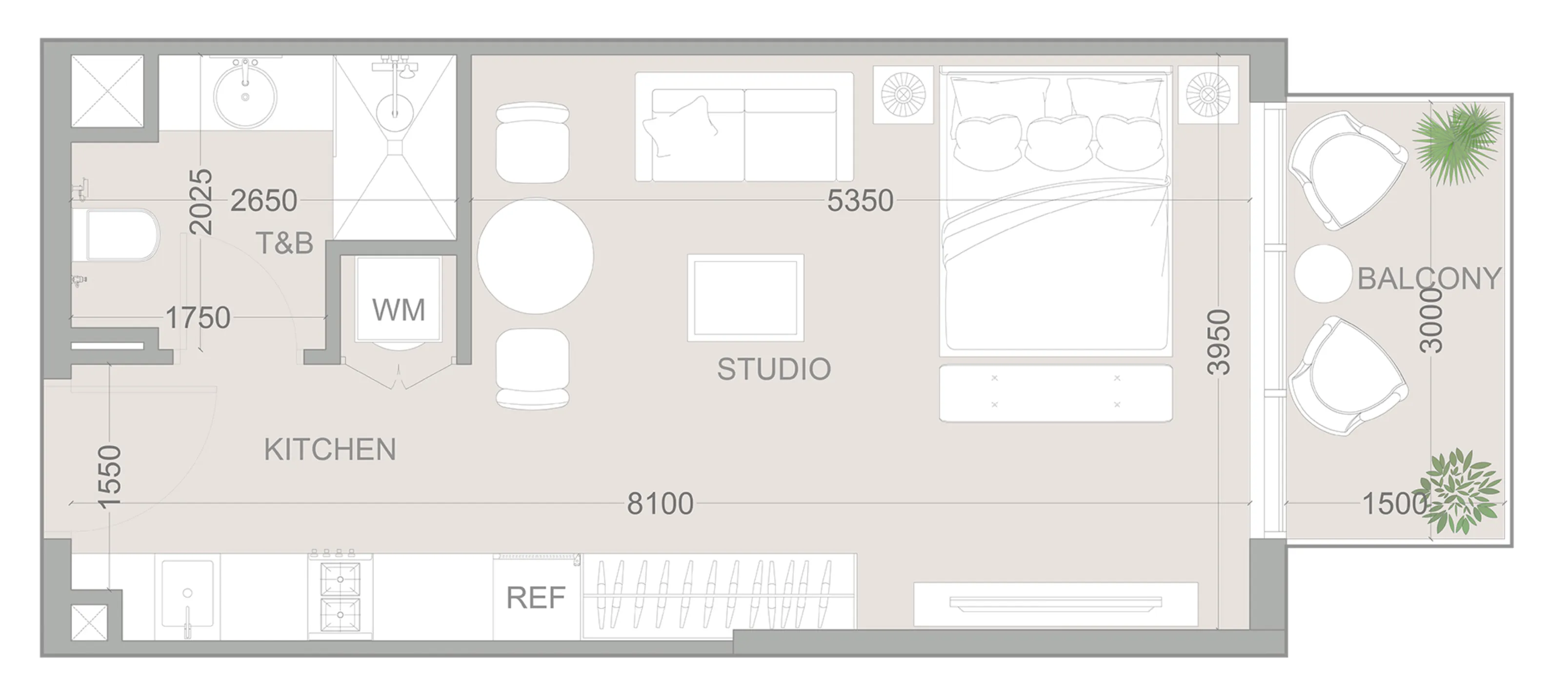 0 BR layout at 1WOOD Residence 2