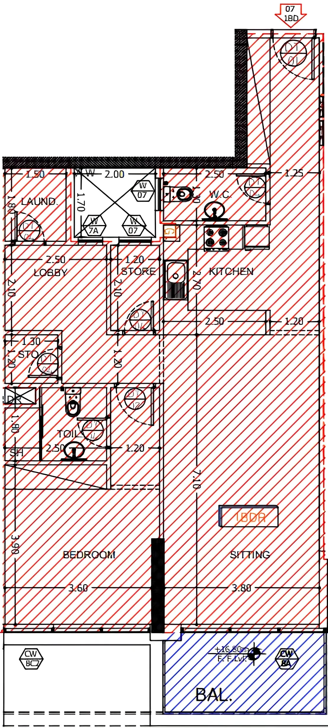 1 BR layout at Sea View Residence