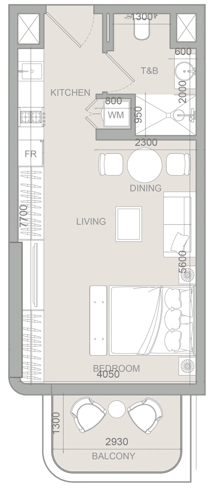 0 BR layout at S1LV1ANA Park
