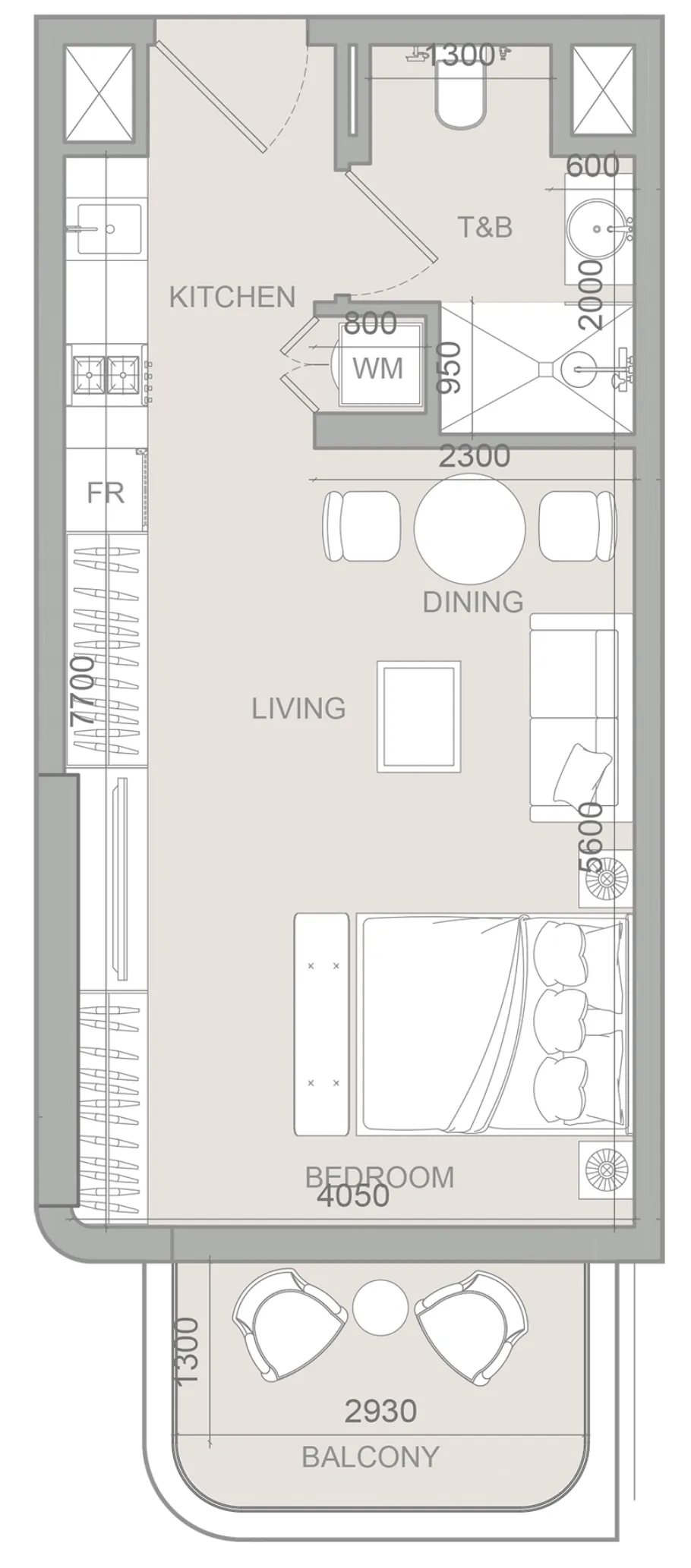 0 BR layout at S1LV1ANA Park