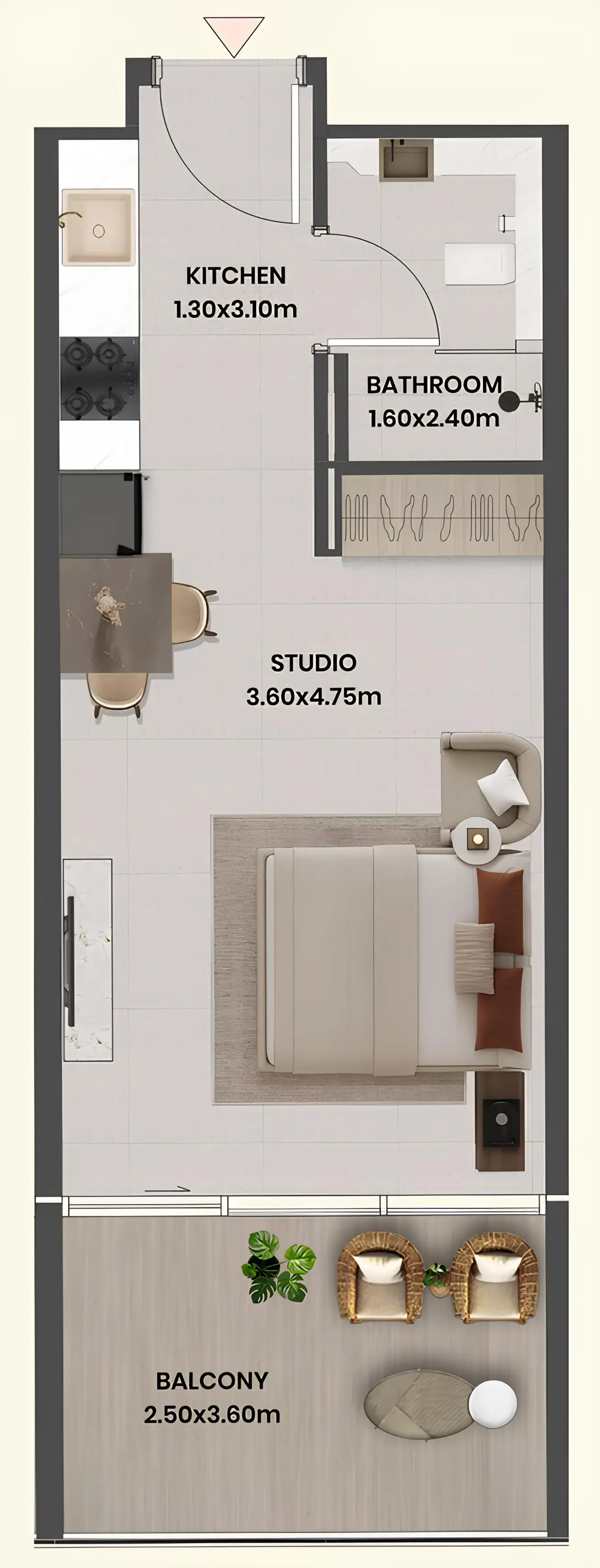 0 BR layout at Divine Al Barari