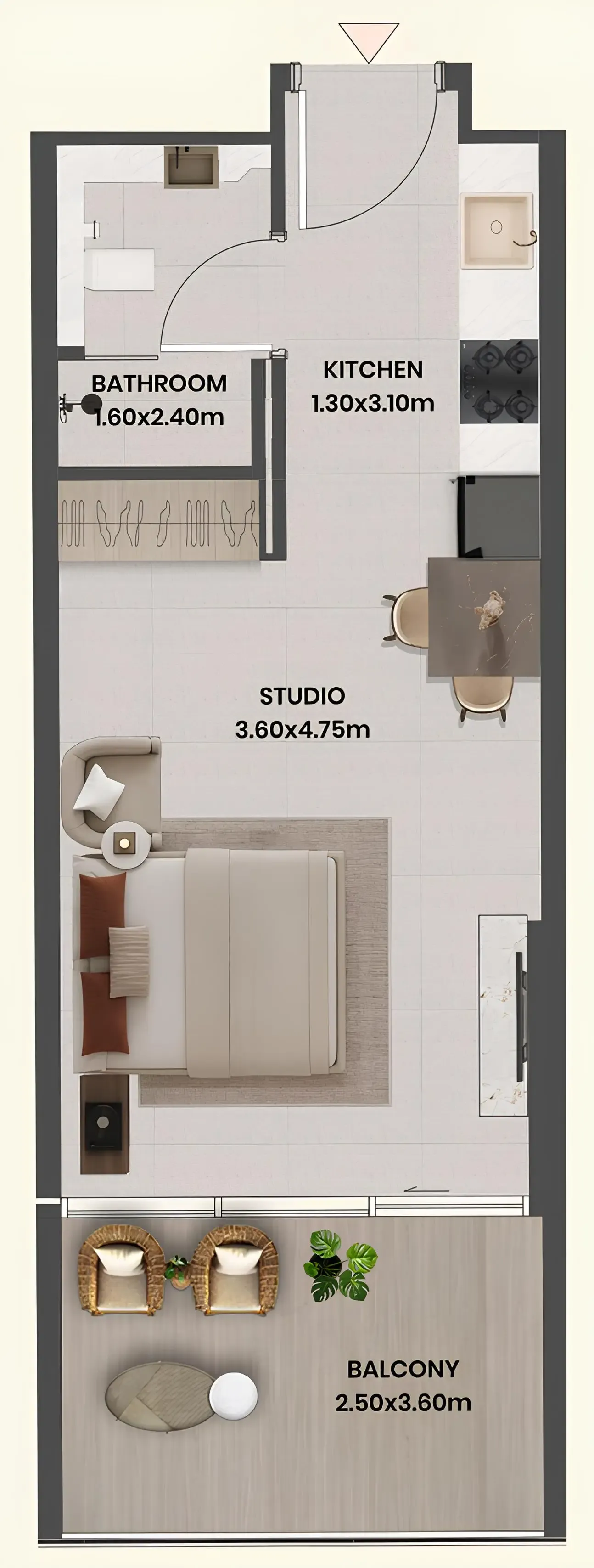 0 BR layout at Divine Al Barari