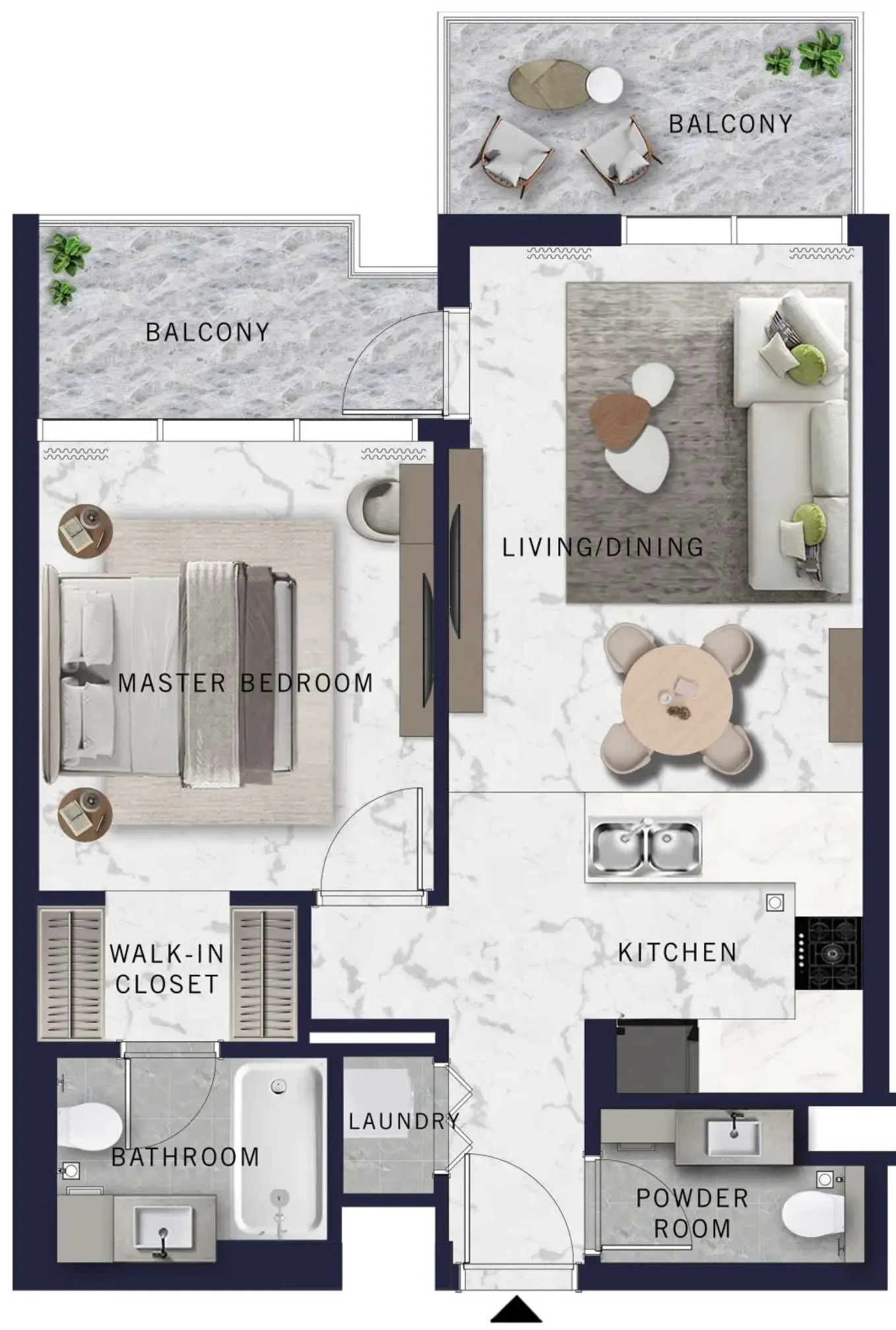 1 BR layout at DoubleTree by Hilton