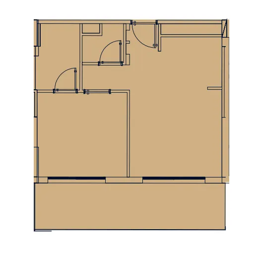 1 BR layout at Azizi Venice 