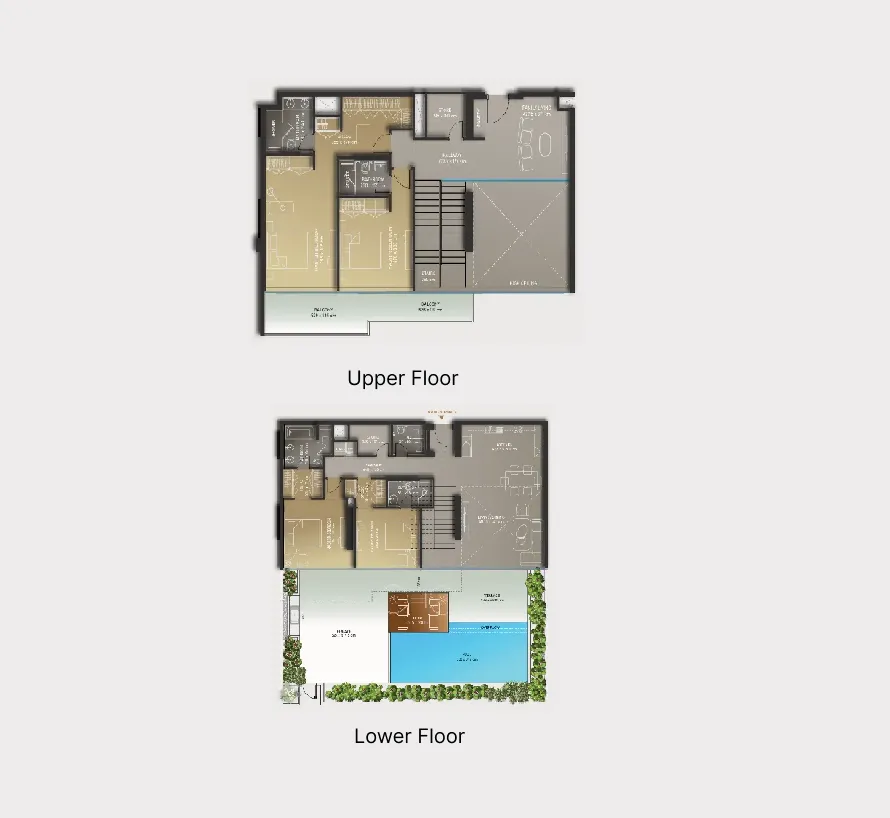 4 BR layout at Olaia Residences