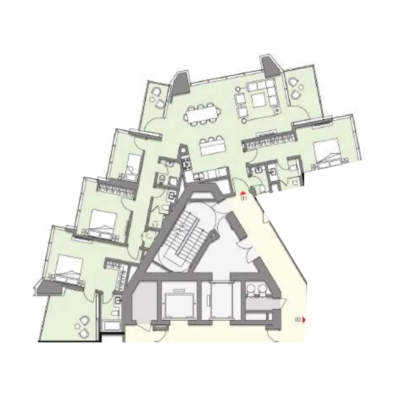 3 BR layout at LIV Marina