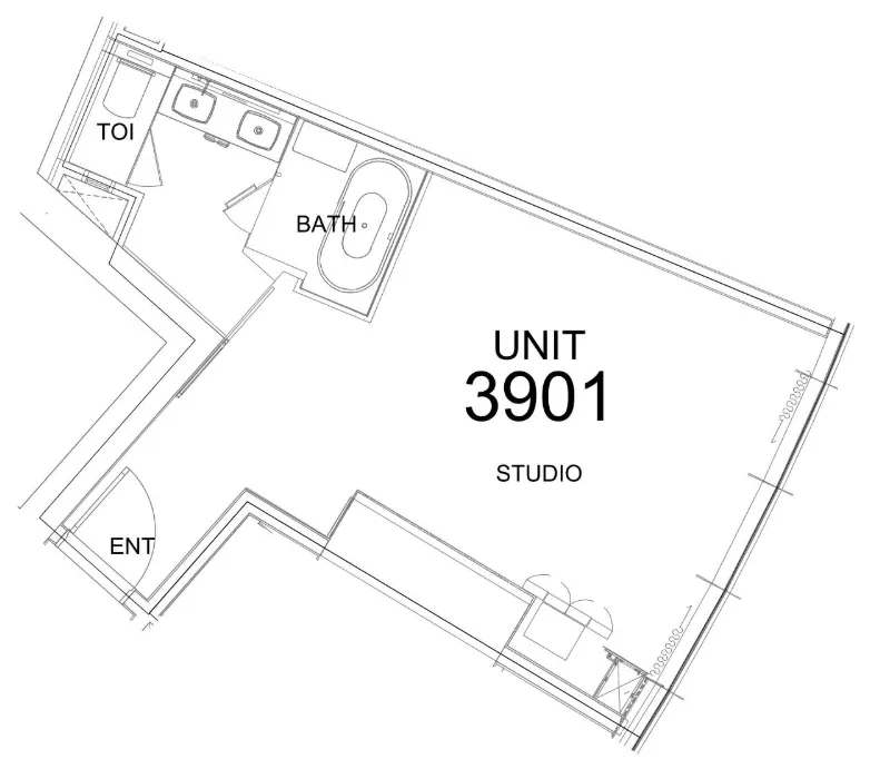 0 BR layout at Damac Towers by Paramount