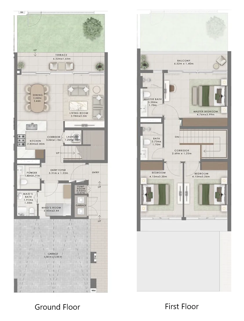 3 BR layout at Equiterra 2