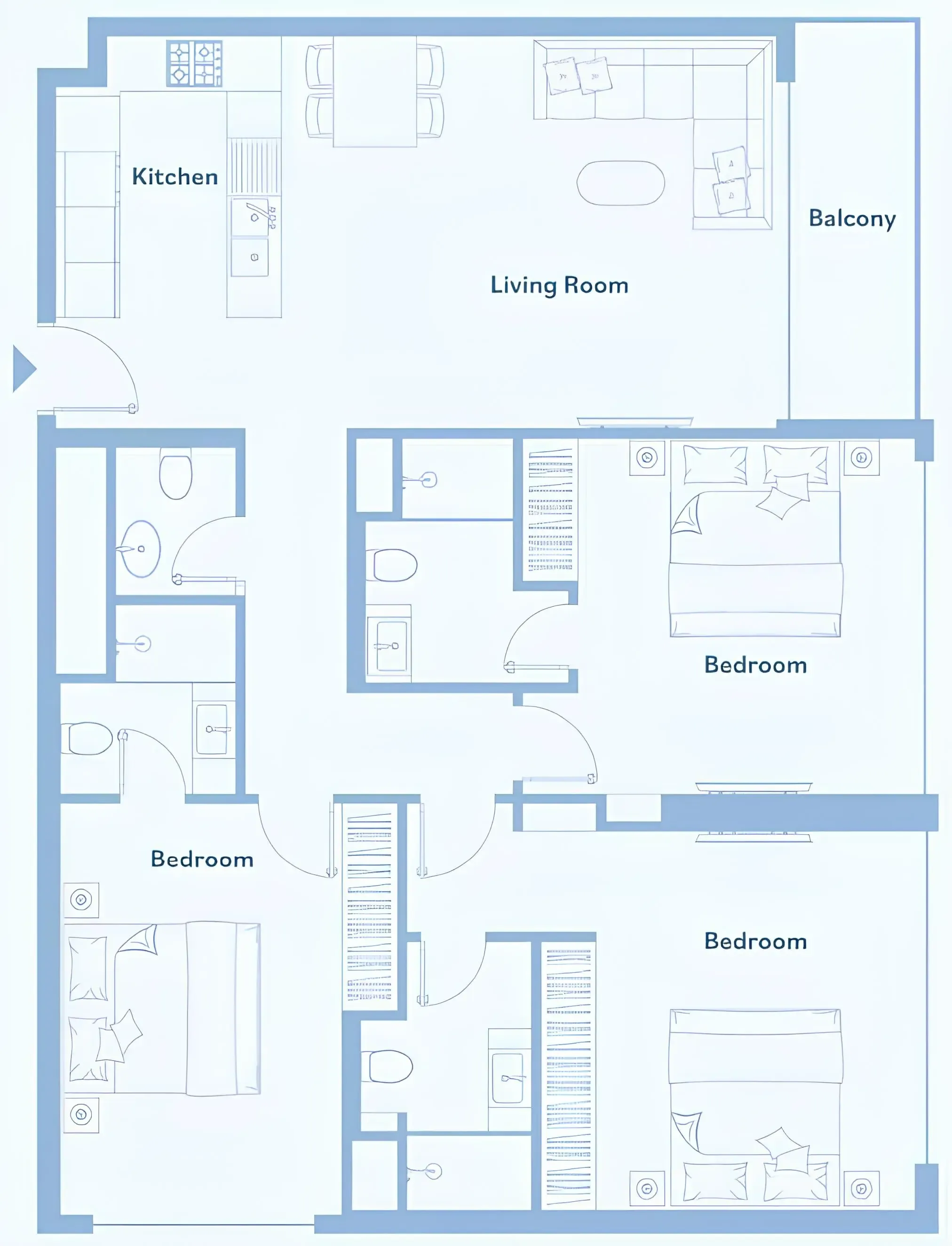3 BR layout at Luma Park Views