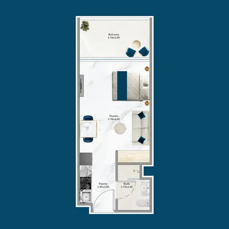 0 BR layout at Serenz