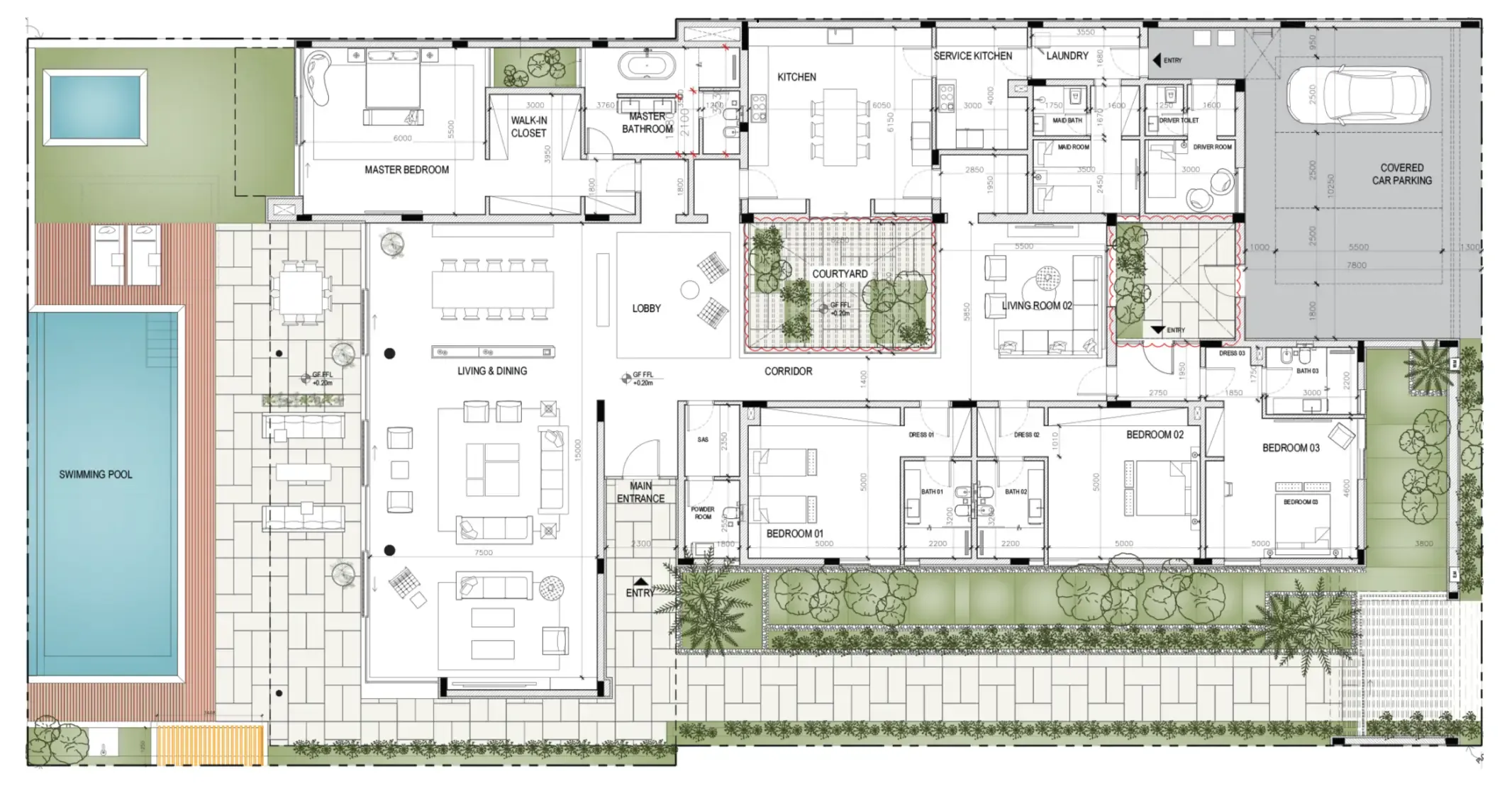 Al Zorah Beach Hills Villa's 4 BR floor plan - Al Zorah City, Dubai - by The Solidere International