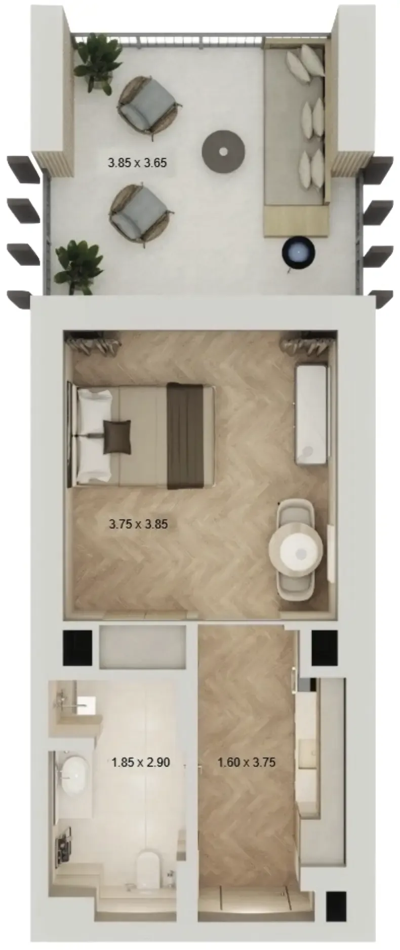0 BR layout at Arisha Terraces