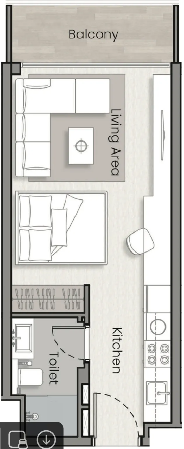 0 BR layout at Havelock Heights