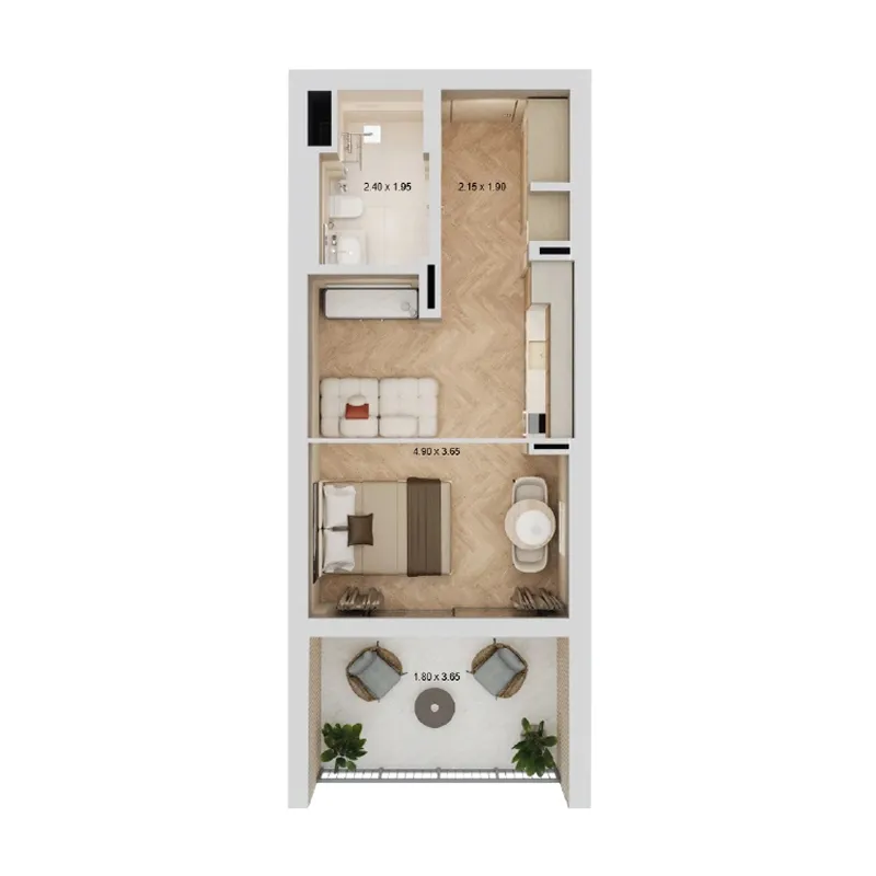 0 BR layout at Arisha Terraces