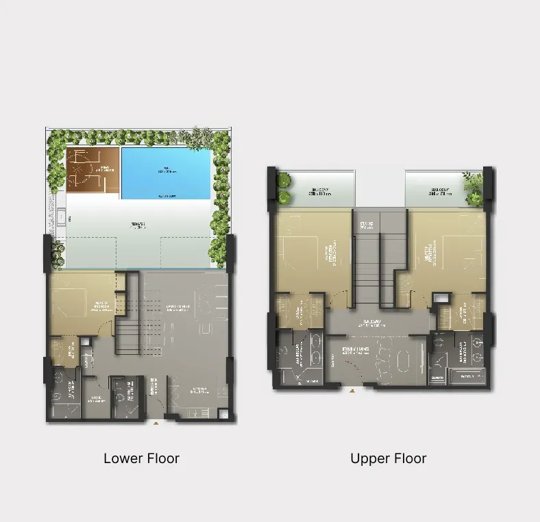 3 BR layout at Olaia Residences