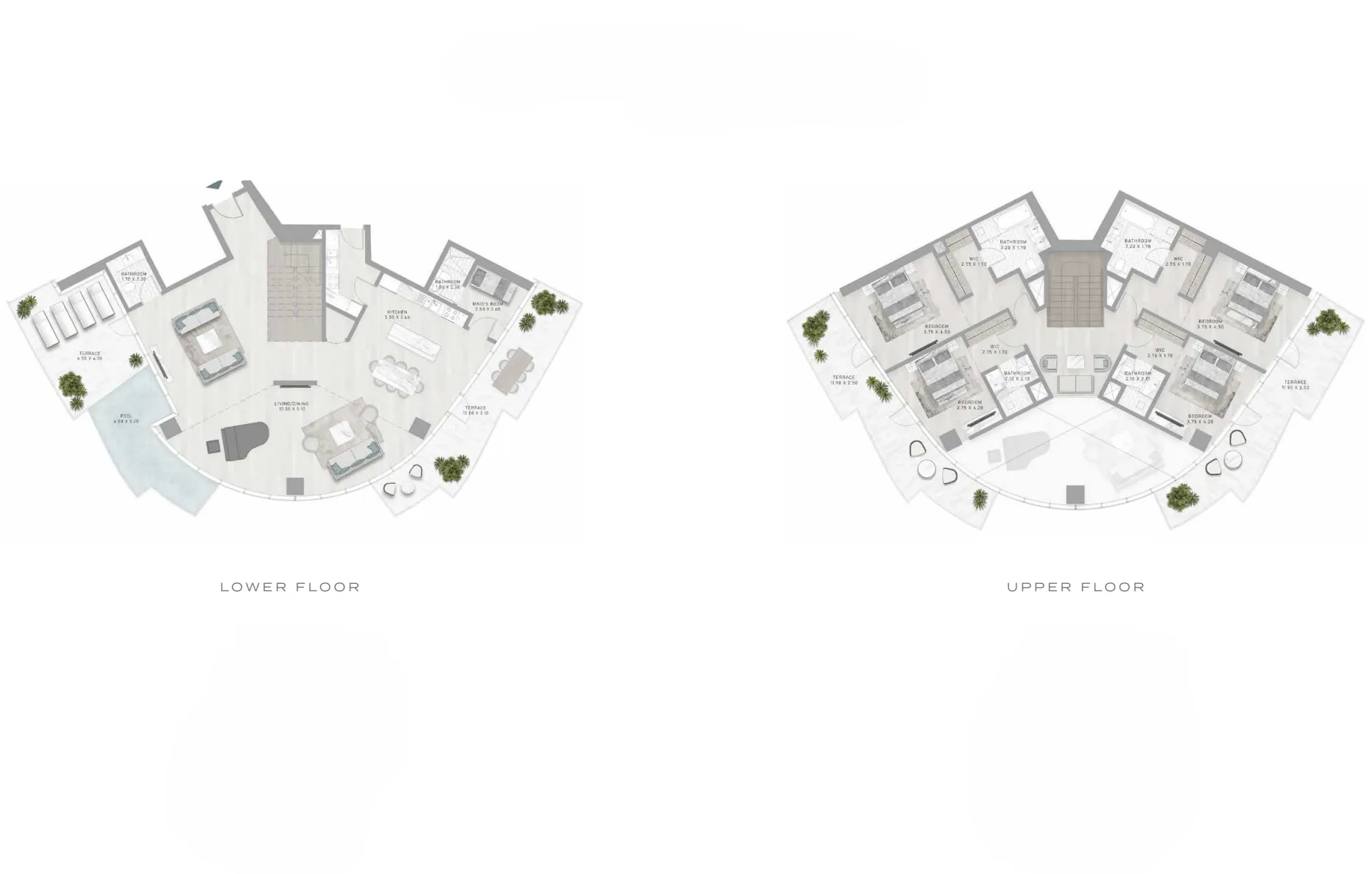 Canal Heights 4 BR floor plan in Business Bay, Dubai, by DAMAC