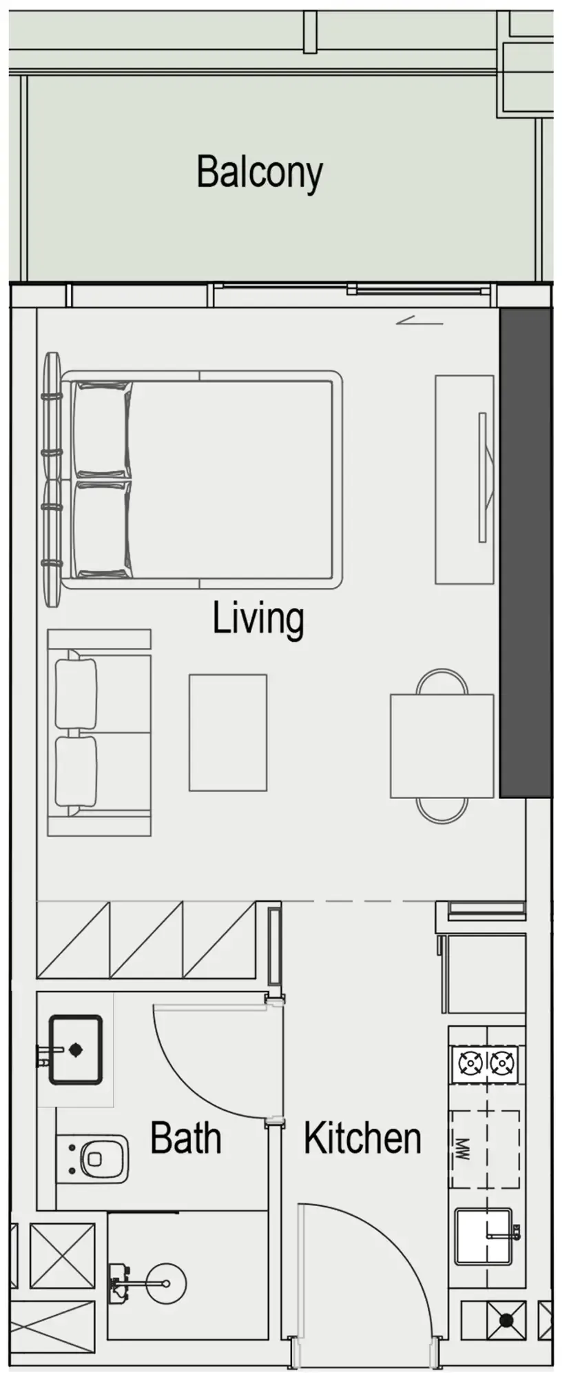 0 BR layout at Sierra by Iman