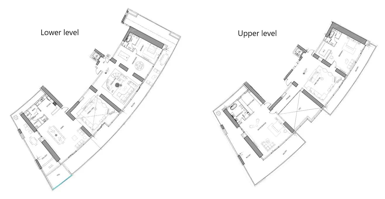 Cavalli Tower 4 BR floor plan - Dubai Media City, Dubai - by DAMAC