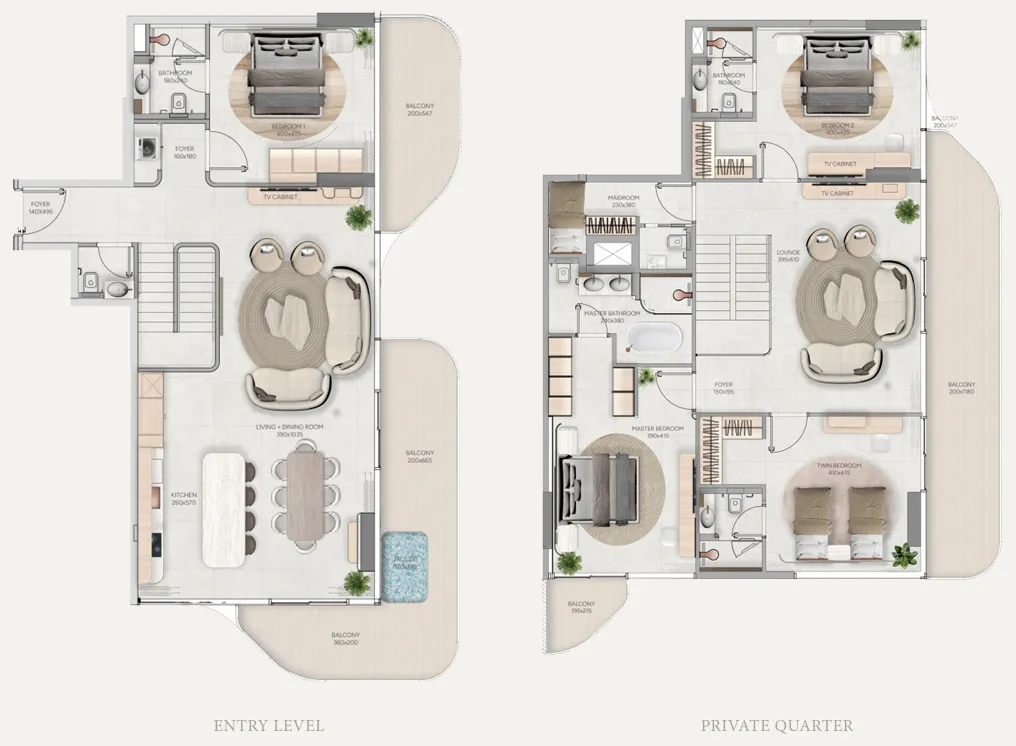 4 BR layout at Vestoria Bay