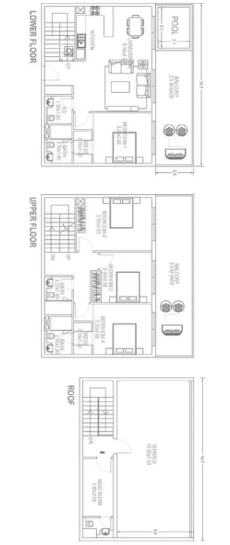 Petalz 4 BR floor plan - Dubai International City, Dubai - by Danube
