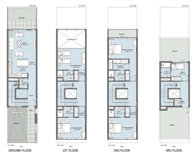 4 BR layout at Verdana X