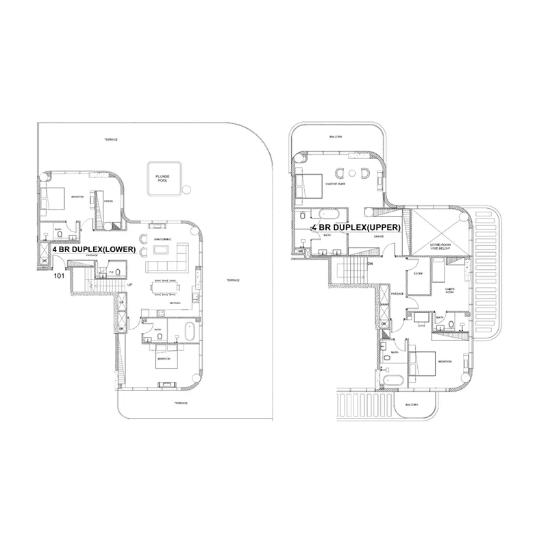 4 BR layout at Villa Del Brunello