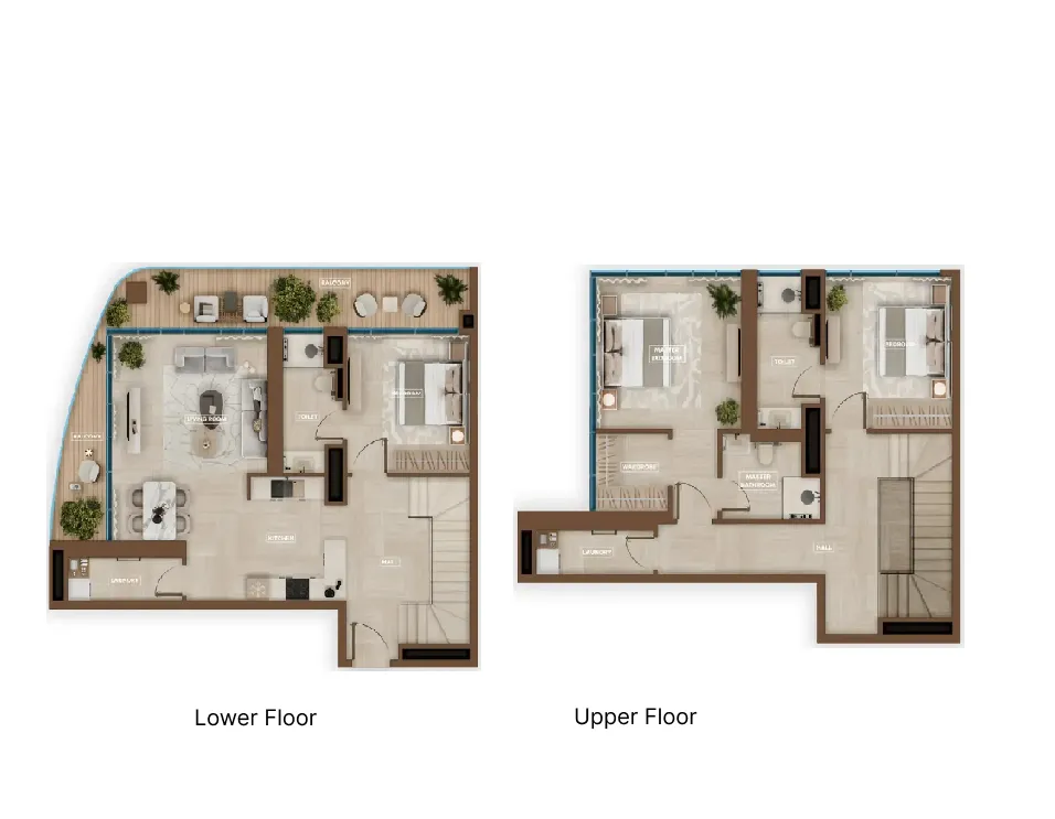 3 BR layout at Sky Hills Astra