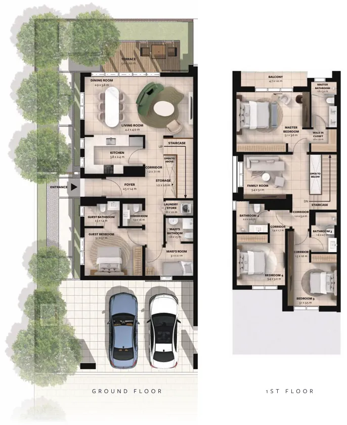 4 BR layout at Waada Dubai South
