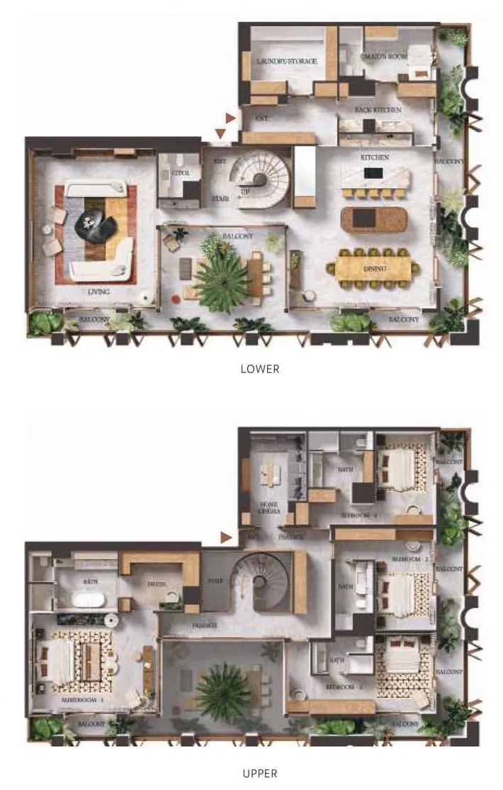 4 BR layout at Elire Managed by LUX