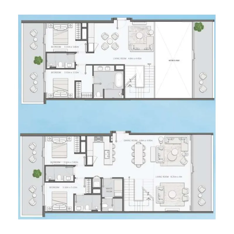 4 BR layout at Mansory Residences by Amaal