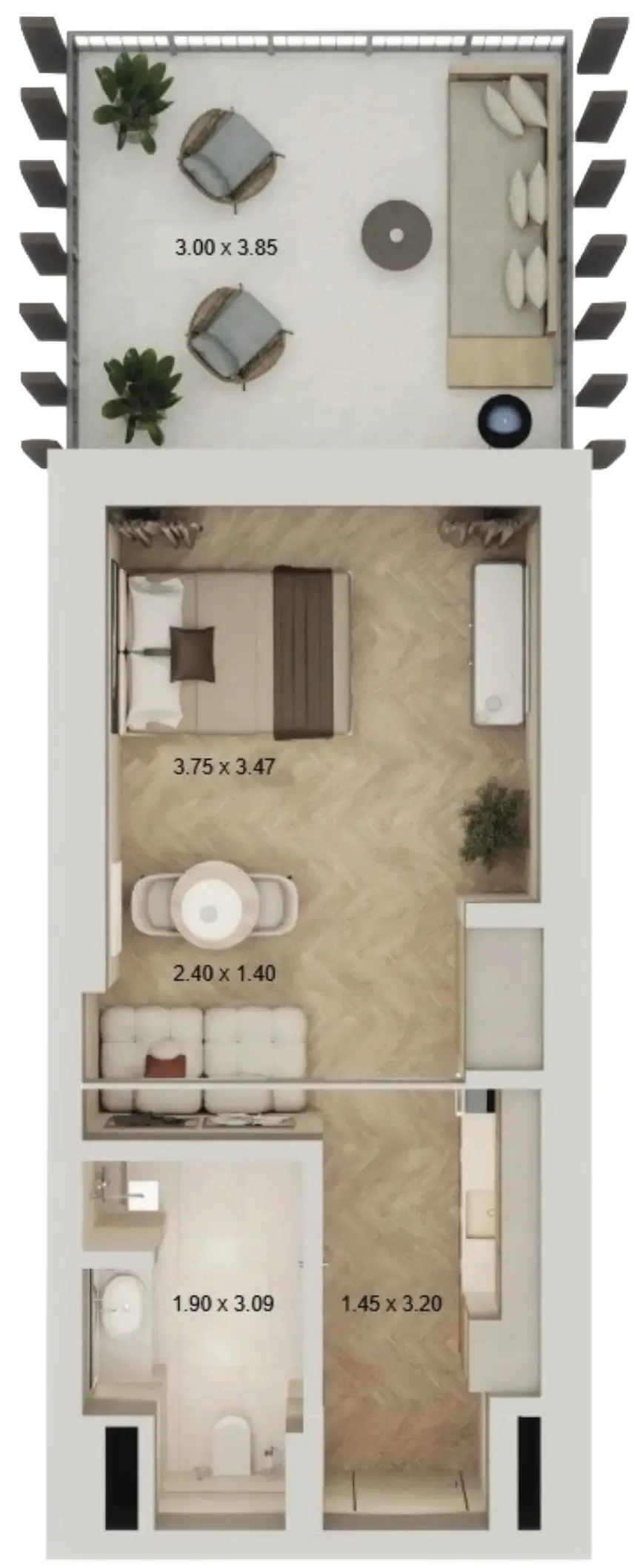0 BR layout at Arisha Terraces