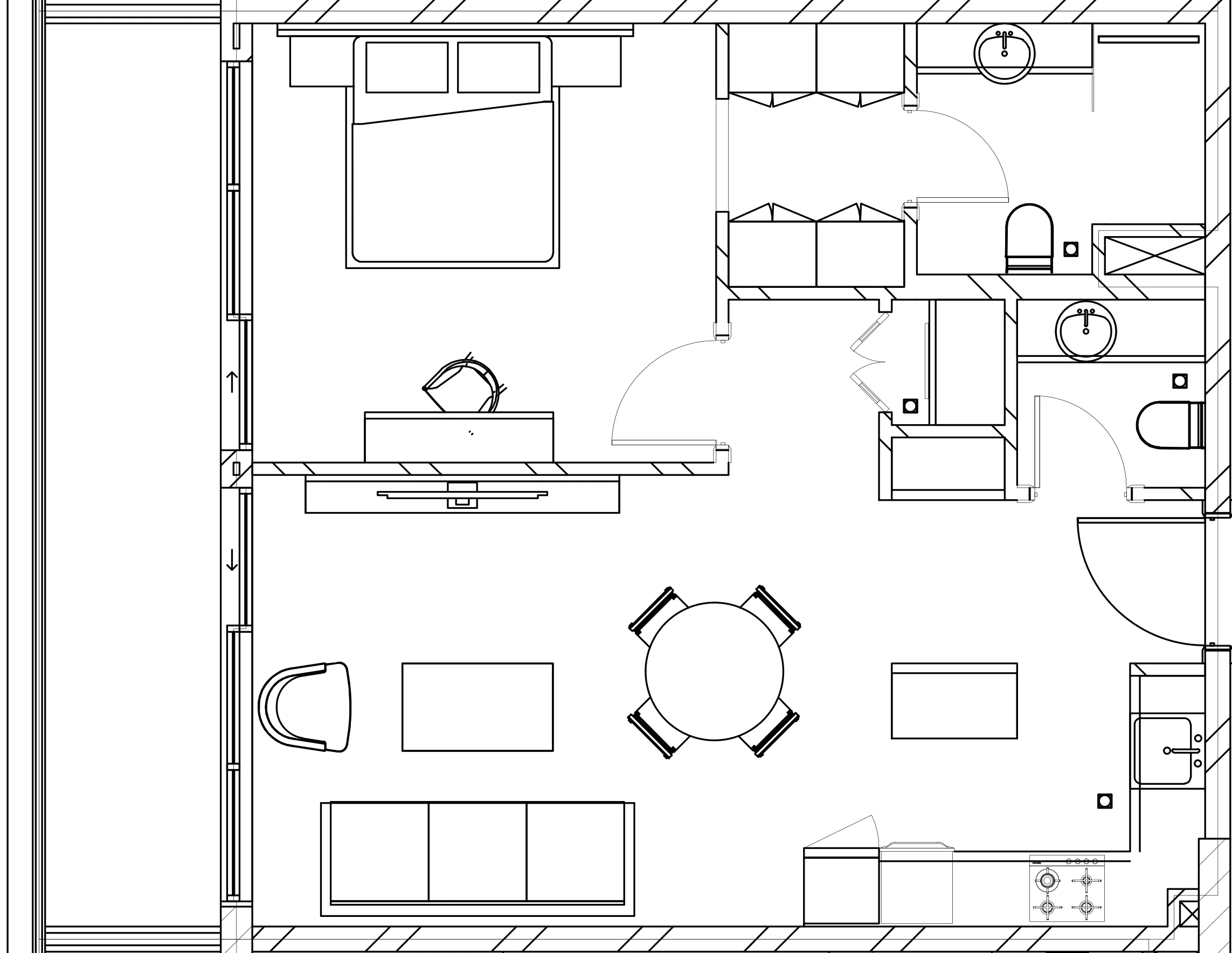 1 BR layout at Berkeley Square
