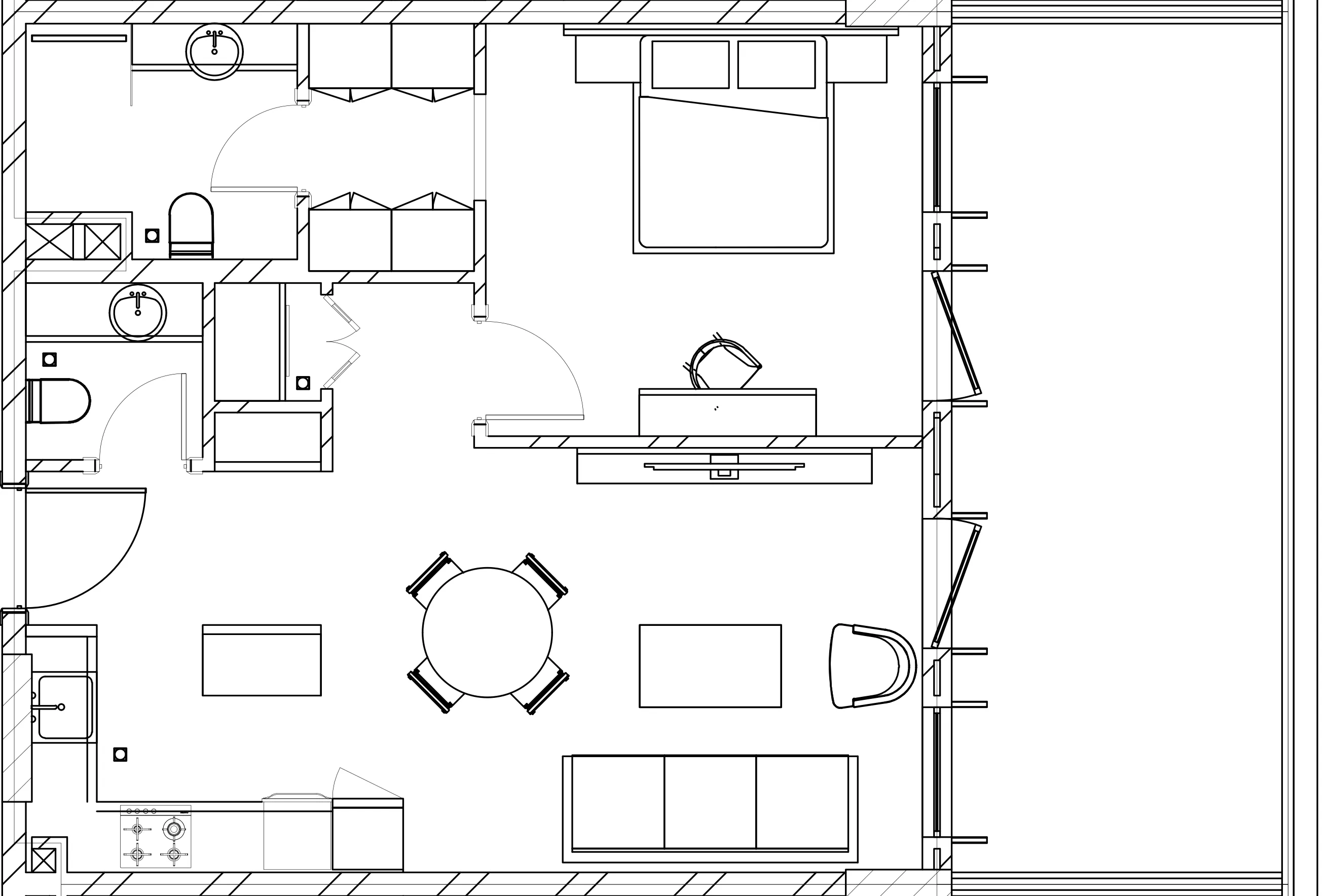 1 BR layout at Berkeley Square