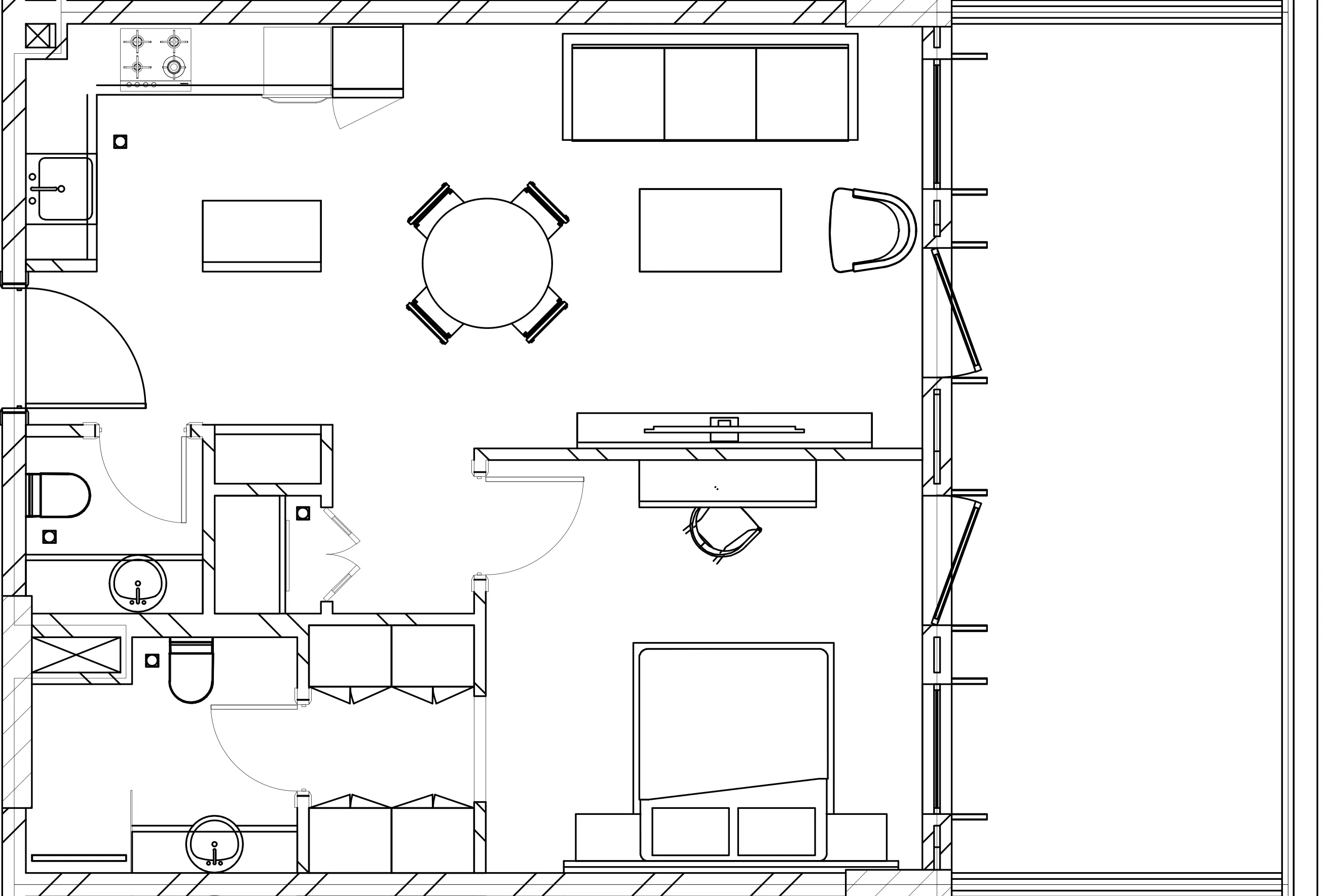 1 BR layout at Berkeley Square