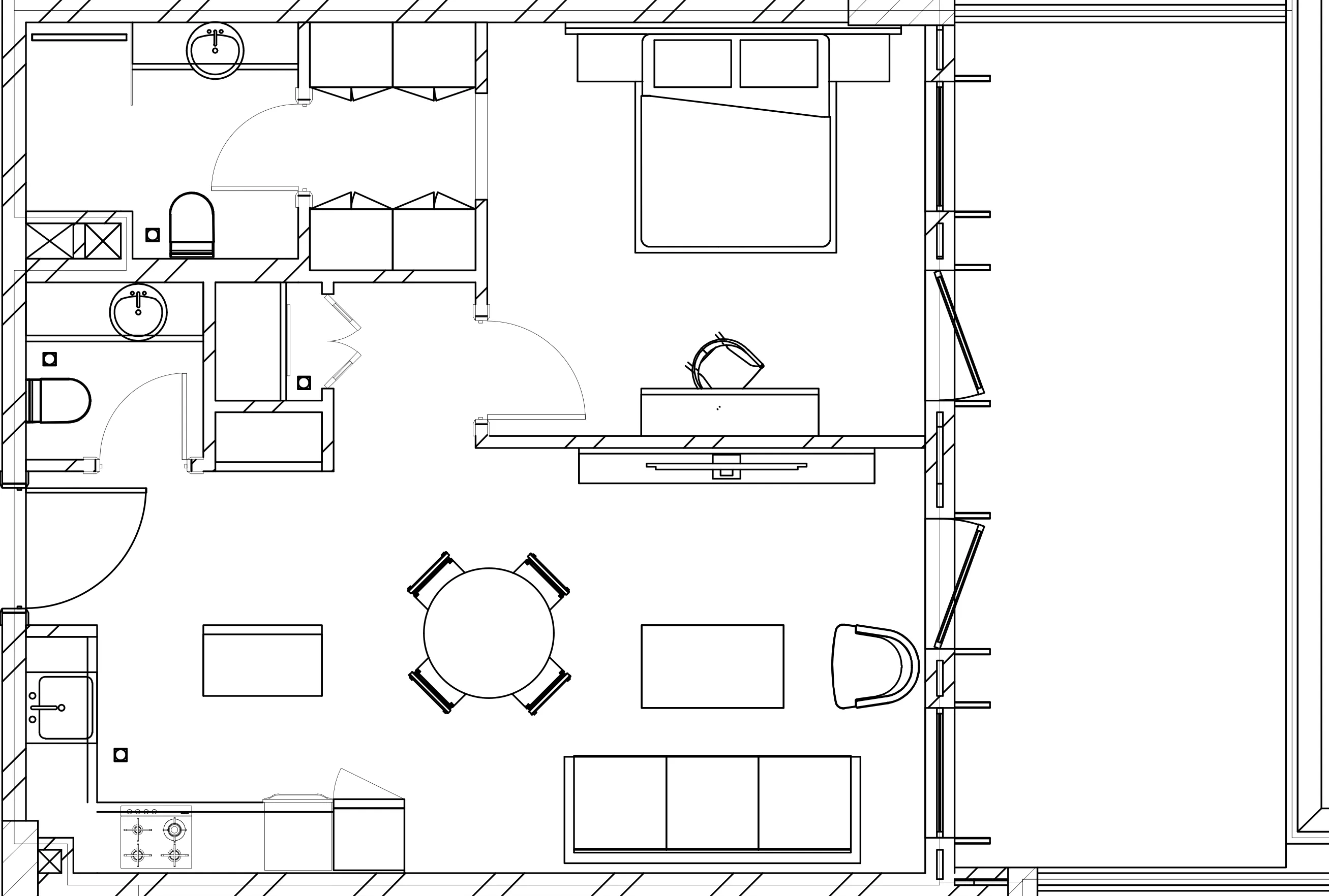 1 BR layout at Berkeley Square