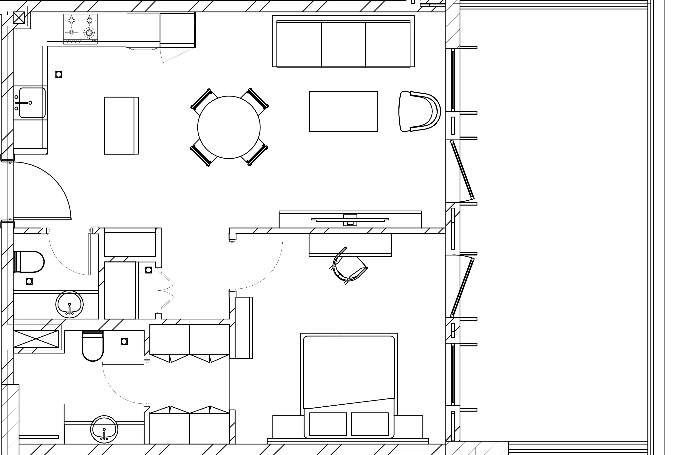 1 BR layout at Berkeley Square