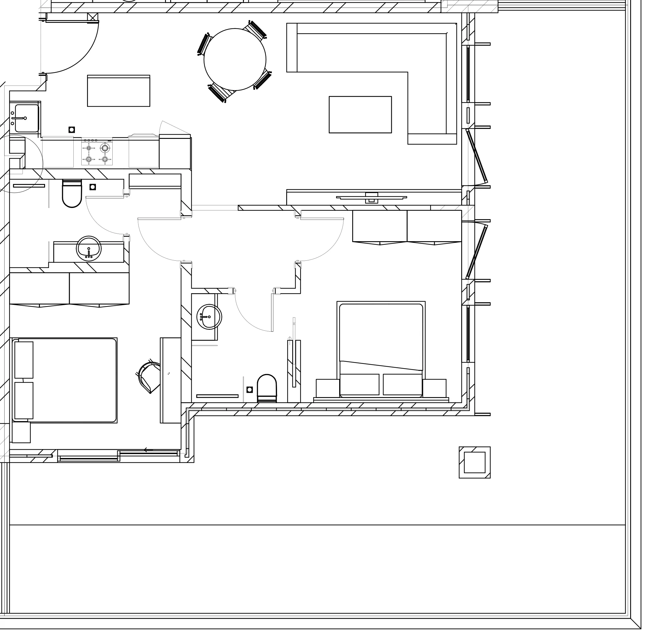 2 BR layout at Berkeley Square