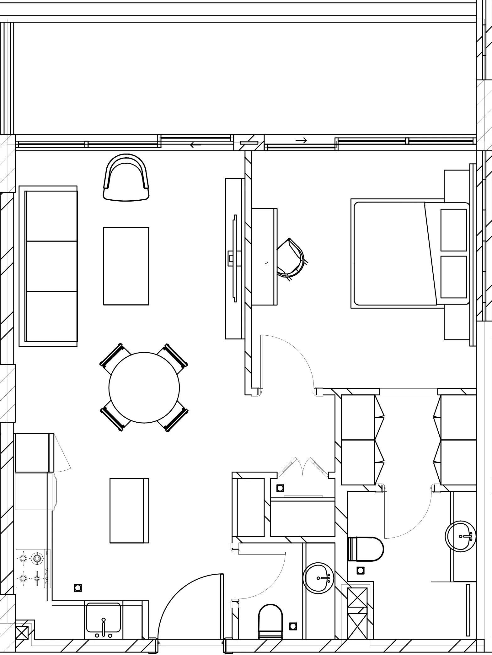 1 BR layout at Berkeley Square