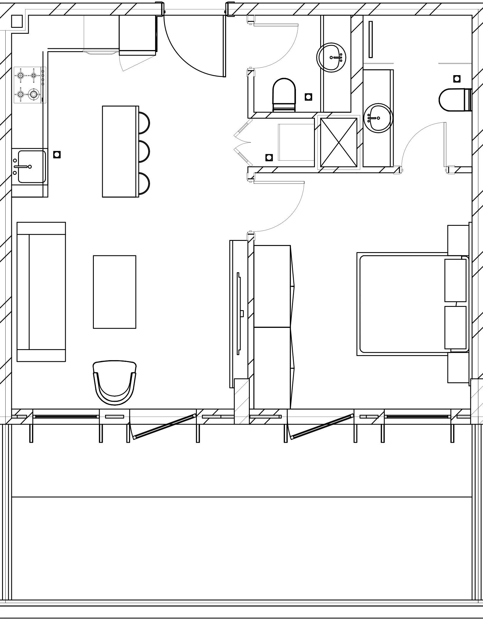 1 BR layout at Berkeley Square